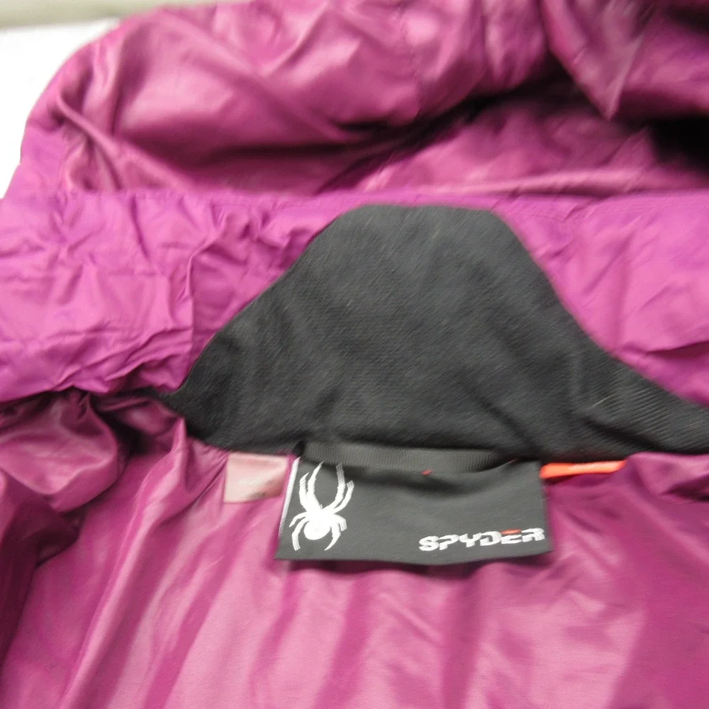 Spyder Jacket Kids Large Purple Insulated Thumbholes Hooded Quilted Puffer‎